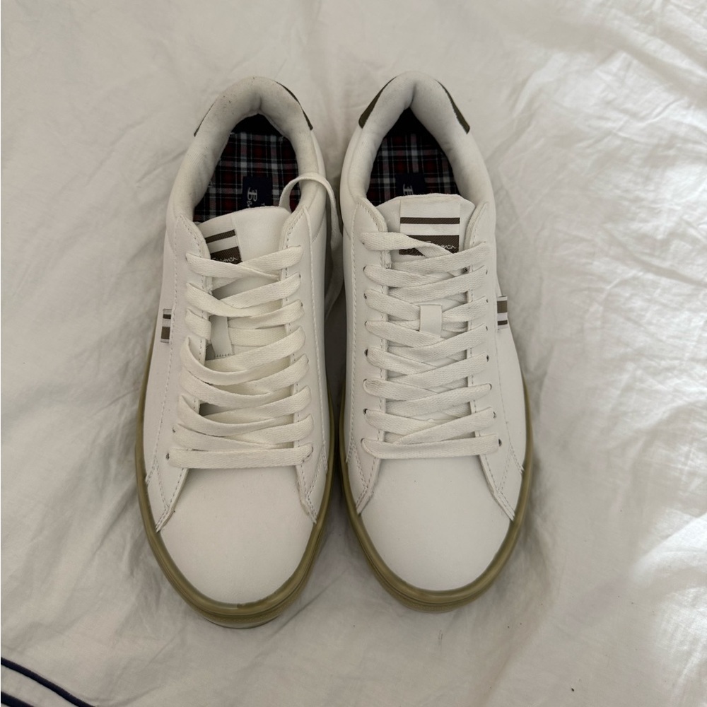 Ben Sherman White and Tan Men's Sneakers